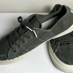 Natural World Olive Green Canvas Organic Cotton Shoes fairy Eco S41 Us 10w/8.5M